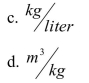 The SI unit for specific volume is