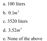 One bushel is four pecks and one peck is approximately 8.8 liters. How much is 100 bushels, in SI units?