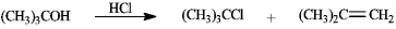 Treatment of tert-butyl alcohol with hydrogen chloride yields a mixture of tert-butyl chloride and 2-methylpropene. a)After chromatographic separation, how would you use <sup>1</sup>H NMR to help you decide which was which? b)How would the <sup>13</sup>C NMR for the two compounds differ?
