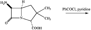 Draw the major product of the following reaction (which affords a penicillin derivative).