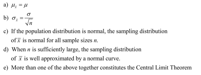 Which of the following rules is the Central Limit Theorem: