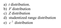 Tukey-Kramer confidence intervals are based on the  