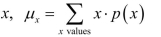 For a discrete random variable