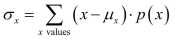 For a discrete random variable,
