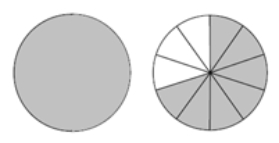 <strong>Shade 1 \frac { 1 } { 2 } out of 2 circles.</strong> A) B) C) D) E)
