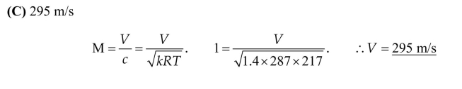 AN AIRCRAFT FLIES AT AN ALTITUDE OF 20,000 M. WITH WHAT SPEED WOULD IT FLY IF M = 1?