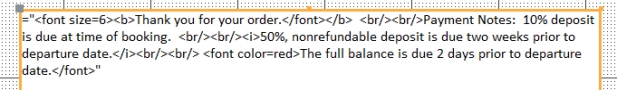 -In the figure shown, what formatting change is made to the last sentence?