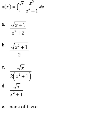 Use Part 1 of the Fundamental Theorem of Calculus to find the derivative of the function.