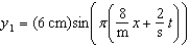 <strong>Two harmonic waves are described by: From the choices given, determine the smallest positive value of x (in cm) corresponding to a node of the resultant standing wave.</strong> A)3 B)0.25 C)0 D)6 E)1.5