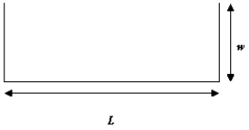 <strong>As shown below, a garden room has three walls, a floor and a roof, but is open to the garden on one side. The wall widths are L and w. The roof height is h. When travelling sound waves enter the room, standing sound waves can be present in the room if the wavelength of the standing waves is: </strong> A) \frac{2 L}{n} , where n is a positive integer. B) \frac{4 w}{n} , where n is an odd integer. C) \frac{h}{n} , where n is an even integer. D)in all cases listed above. E)given by (a) or (b) above, but not by (c).