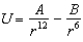 In the Lennard-Jones model of the hydrogen molecule, the potential is given by .In this model, the minimum internuclear separation, r0, is: