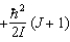 <strong>When a molecule jumps from a rotational energy level characterised by the rotational quantum number J to one characterised by J- 1, the difference in energy of levels J and J -1, EJ - EJ - 1, is:</strong> A)   B)   C)   D)   E)   <div style=padding-top: 35px> 