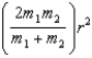 <strong>When calculating the rotational kinetic energy of a diatomic molecule, with atoms of mass m1 and m2,the moment of inertia about an axis passing through the molecule's centre of mass, with r the atomic separation, is:</strong> A)   B)   C)   D)   E)   <div style=padding-top: 35px> 