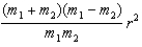 <strong>When calculating the rotational kinetic energy of a diatomic molecule, with atoms of mass m1 and m2,the moment of inertia about an axis passing through the molecule's centre of mass, with r the atomic separation, is:</strong> A)   B)   C)   D)   E)   <div style=padding-top: 35px> 