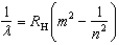 <strong>Which of the following, in which n and m have integer values, is a correct formula for a wavelength emitted by a hydrogen atom?</strong> A) B) C) D) E)