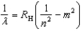 <strong>Which of the following, in which n and m have integer values, is a correct formula for a wavelength emitted by a hydrogen atom?</strong> A) B) C) D) E)