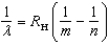 <strong>Which of the following, in which n and m have integer values, is a correct formula for a wavelength emitted by a hydrogen atom?</strong> A) B) C) D) E)