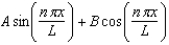 <strong>When U(x) is infinitely large elsewhere, the wave function of a particle restricted to the region 0 < x < L where U(x) = 0, may have the form \Psi (x) =</strong> A) B) C)Aen \pi x / L. D) E)