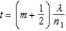 <strong>A film of index of refraction n1 coats a surface with index of refraction n2.When n1 > n2, the condition for destructive interference for reflected monochromatic light of wavelength \lambda in air is:</strong> A) B) C) D) E)
