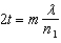 <strong>A film of index of refraction n1 coats a surface with index of refraction n2.When n1 > n2, the condition for destructive interference for reflected monochromatic light of wavelength \lambda in air is:</strong> A) B) C) D) E)