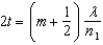 <strong>A film of index of refraction n1 coats a surface with index of refraction n2.When n1 > n2, the condition for destructive interference for reflected monochromatic light of wavelength \lambda in air is:</strong> A) B) C) D) E)