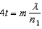 <strong>A film of index of refraction n1 coats a surface with index of refraction n2.When n1 < n2, the condition for constructive interference for reflected monochromatic light of wavelength \lambda in air is:</strong> A) B) C) D) E)