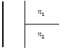 <strong>The wave front shown at the left for light in air reaches the plane boundary between air and two transparent mediums with n1 = 1.5 and n2 = 3.00 respectively. Which diagram below correctly illustrates the wave front after it has entered the two mediums at the right? </strong> A)A B)B C)C D)D E)E