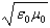 <strong>The speed of light is given by the value of:</strong> A)( \varepsilon 0 \mu 0.) B) C) D) E)