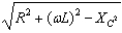 <strong>The total impedance Z of an RLC circuit driven by an ac voltage source at angular frequency \omega is:</strong> A) B) C) D) E)