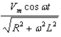 <strong>If the input to an RLC series circuit is V = Vm cos \omega t, then the current in the circuit is:</strong> A)cos \omega t B) C) D) E)