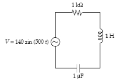 Determine the impedance for the circuit.  