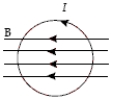 <strong>Which diagram correctly shows the magnetic field lines created by a circular current loop in which current flows in the direction shown?</strong> A) B) C) D) E)