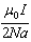<strong>We find that N current loops are coplanar and coaxial.The first has radius a and current I.The second has radius 2a and current 2I, and the pattern is repeated up to the Nth, which has radius Na and current NI.The current in each loop is counter clockwise as seen from above.The magnitude of the magnetic field at the centre of the loops is:</strong> A) B) C) D) E)