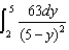<strong>A uniform linear charge density of 7.0 nC/m is distributed along the y axis from y = 2 m to y = 5 m.Which of the following integrals is correct for the magnitude (in N/C) of the electric field at y = 0 on the y axis?</strong> A) B) C) D) E)none of these