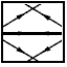 <strong>Which one of the diagrams below is not a possible electric field configuration for a region of space which does not contain any charges?</strong> A) B) C) D) E)