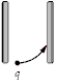 <strong>A positively charged particle is moving in the +y-direction when it enters a region with a uniform electric field pointing in the +x-direction.Which of the diagrams below shows its path while it is in the region where the electric field exists.The region with the field is the region between the plates bounding each figure.The field lines always point to the right.The x-direction is to the right; the y-direction is up.</strong> A) B) C) D) E)