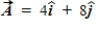 <strong>Two vectors and are given by and . The scalar product of and a third vector is −16. The scalar product of and is +18. The z component of is 0. What is the magnitude of ?</strong> A)7.8 B)6.4 C)3.6 D)5.0 E)4.8