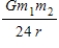 <strong>A satellite of mass m<sub>1</sub> circles a planet of mass m<sub>2</sub> and radius r in an orbit at a height 2r above the surface of the planet. What minimum energy is required to change the orbit to one for which the height of the satellite is 3r above the surface of the planet?</strong> A) B) C) D) E)