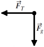 <strong>A rock attached to a string swings in a vertical circle. Which free-body diagram could correctly describe the force(s) on the rock when the string is in one possible horizontal position, where is the normal force, is weight, and is tension?</strong> A) B) C) D) E)