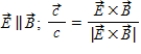 <strong>In an electromagnetic wave, 1) how are the electric and magnetic field directions related and 2) how is the direction of travel determined from their directions? (   is the velocity of the light wave.)</strong> A).   . B).   C).   D).   E).   <div style=padding-top: 35px> 