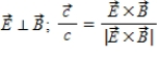 <strong>In an electromagnetic wave, 1) how are the electric and magnetic field directions related and 2) how is the direction of travel determined from their directions? (   is the velocity of the light wave.)</strong> A).   . B).   C).   D).   E).   <div style=padding-top: 35px> 