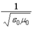 <strong>The speed of light is given by the value of</strong> A)ε<sub>0</sub>μ<sub>0</sub>. B)   . C)   . D)   . E)   . <div style=padding-top: 35px> 