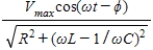 <strong>If the input to an RLC series circuit is , then the current in the circuit is</strong> A) . B) . C) . D) . E) .