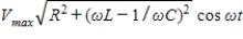 <strong>If the input to an RLC series circuit is , then the current in the circuit is</strong> A) . B) . C) . D) . E) .