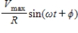 <strong>For driving voltage , the current through the resistor is </strong> A) . B) . C) . D) . E)