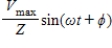 <strong>For driving voltage , the current through the resistor is </strong> A) . B) . C) . D) . E)