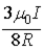 <strong>The segment of wire (total length including portions of incoming and outgoing wire = 6R) is formed into the shape shown and carries a current I. What is the magnitude of the resulting magnetic field at the point P? </strong> A) B) C) D) E)