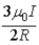 <strong>The segment of wire (total length including portions of incoming and outgoing wire = 6R) is formed into the shape shown and carries a current I. What is the magnitude of the resulting magnetic field at the point P? </strong> A) B) C) D) E)