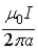 <strong>If you were to travel parallel to an infinitely long straight wire with current I at the same velocity as the electrons in the wire at a distance a from the wire, the magnitude of the magnetic field (according to your measuring instruments) would be</strong> A)0. B) . C) . D) . E) .