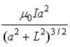 <strong>Two parallel and coaxial current loops of radius a are placed a distance 2L apart. The current in each ring circulates in the same direction. At a point on the axis half way between the loops the magnetic field in T has magnitude</strong> A)0. B) . C) . D) . E) .